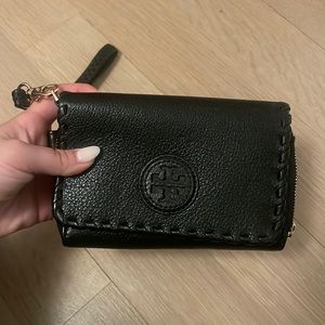 Tory Burch black trifold wallet